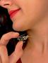 Imagem de Colar Feminino Pingente Eu amo você Banhado Ouro 18k Mulher
