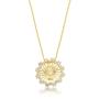 Imagem de Colar Mandala Espirito Santo Zirconias Cristais Banhado Ouro 18k