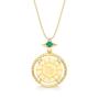 Imagem de Colar Medalha Zodiac Virgem em Prata 925 banhada a Ouro Amarelo 18k