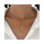 Imagem de Colar Minimalista com Pingente Triangular Dourado - Aço Inoxidável - Estilo Boho