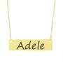 Imagem de Colar Nome Personalizado Chapinha Gravação Adele Banhado Ouro 18K - 999004224