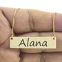 Imagem de Colar Nome Personalizado Chapinha Gravação Alana Banhado Ouro 18K - 999004228