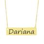 Imagem de Colar Nome Personalizado Chapinha Gravação Dariana Banhado Ouro 18K - 999004276