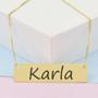 Imagem de Colar Nome Personalizado Chapinha Gravação Karla Banhado Ouro 18K - 999004391