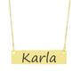 Imagem de Colar Nome Personalizado Chapinha Gravação Karla Banhado Ouro 18K - 999004391
