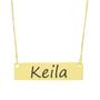 Imagem de Colar Nome Personalizado Chapinha Gravação Keila Banhado Ouro 18K - 999004400