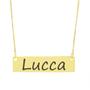 Imagem de Colar Nome Personalizado Chapinha Gravação Lucca Banhado Ouro 18K - 999004076