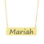 Imagem de Colar Nome Personalizado Chapinha Gravação Mariah Banhado Ouro 18K - 999004424