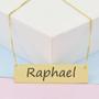 Imagem de Colar Nome Personalizado Chapinha Gravação Raphael Banhado Ouro 18K - 999004110