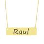 Imagem de Colar Nome Personalizado Chapinha Gravação Raul Banhado Ouro 18K - 999004111