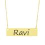 Imagem de Colar Nome Personalizado Chapinha Gravação Ravi Banhado Ouro 18K - 999004112