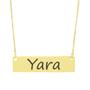 Imagem de Colar Nome Personalizado Chapinha Gravação Yara Banhado Ouro 18K - 999004480