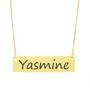 Imagem de Colar Nome Personalizado Chapinha Gravação Yasmine Banhado Ouro 18K - 999004483