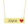 Imagem de Colar Nome Personalizado Coração Resinado Joyce Banhado Ouro 18K - 999001377