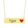 Imagem de Colar Nome Personalizado Coração Resinado Ygor Banhado Ouro 18K - 999001141