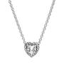 Imagem de Colar Pandora Jewelry Elevated Heart Zirconia Silver 60cm