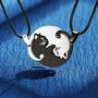 Imagem de Colar Par Metade Love Cats Amor Gato Yin Yang Duplo Presente