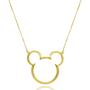 Imagem de Colar Personalizado Mickey E Minnie Vazado Folheado Em Ouro 18k