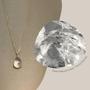 Imagem de Colar Prata + Ouro 18k Gota Cristal  Ponte Vecchio