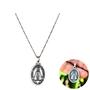 Imagem de Colar Prateado com Medalha Nossa Senhora Aparecida Oval