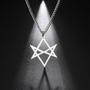 Imagem de Colar Vintage Masculino Em Aço Inoxidável Com Símbolo Hexagonal Unicursal Thelema, Pingente Simples