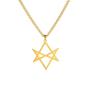 Imagem de Colar Vintage Masculino Em Aço Inoxidável Com Símbolo Hexagonal Unicursal Thelema, Pingente Simples