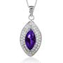 Imagem de Colar West Coast Jewelry Marquise Amethyst CZ Sterling Silver