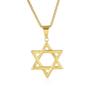 Imagem de Colar West Coast Jewelry Star of David em aço banhado a ouro