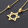 Imagem de Colar West Coast Jewelry Star of David em aço banhado a ouro