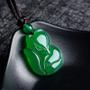 Imagem de Colar Wokex, calcedônia chinesa natural, pingente de raposa de jade