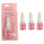 Imagem de Colas Unhas Postiças Com Pincel Glue Tips Kit 3 Unidades