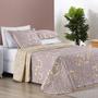 Imagem de Colcha Boutis Queen Size Cobre Leito 3 Peças Floral 200 Fios Feminina Cama Box Cobreleito