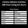 Imagem de Colcha Casal 300 Fios Corttex Ouro 3 Peças Cinza