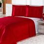 Imagem de Colcha Cobre Leito Clean Rosas Cama Quarto Queen 3 Peças