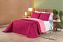 Imagem de Colcha cobre-leito com capas  travesseiro cama queen micro percal 200 fios pink