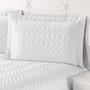 Imagem de Colcha Cobre Leito Dupla Face Onix Cama Queen 3 Peças Branco
