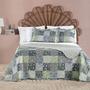 Imagem de Colcha Cobre Leito Solteiro 2 Peças 200 Fios Floral Valey Infantil Masculino Feminina