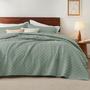 Imagem de Colcha Leve Bedsure Queen Size - Verde Sálvia