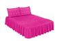 Imagem de Colcha Matelada Bordada Cama Casal Padrão DIVA Toque Macio PINK