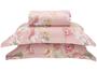 Imagem de Colcha Queen Bett Design Microfibra  - Romantic Flowers Rosa 3 Peças