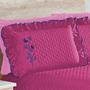 Imagem de Colcha Queen Matelassê com Babadinho Envolto 3 Peças Ester - Pink - Aquarela Enxovais