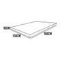 Imagem de Colchão Casal Espuma D20 Cor Branco com Preto 