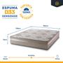 Colchão Casal Espuma D33 One Face Millenium 138x188x19cm Branco/Bege Hellen - Suporta até 120kg por pessoa - Lucas Colchões Imagem de Colchão Casal Espuma D33 One Face Millenium 138x188x19cm Branco/Bege Hellen - Suporta até 120kg por pessoa