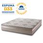 Colchão Casal Espuma D33 One Face Millenium 138x188x19cm Branco/Bege Hellen - Suporta até 120kg por pessoa - Lucas Colchões Imagem de Colchão Casal Espuma D33 One Face Millenium 138x188x19cm Branco/Bege Hellen - Suporta até 120kg por pessoa