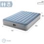 Imagem de Colchão inflável casal intex elevado mid-rise conforto dura-beam c/ bomba embutida usb