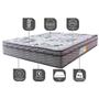 Colchão King Ortopédico 193x203x28 One Face Espuma D45 Cinza - CAMA INBOX Imagem de Colchão King Ortopédico 193x203x28 One Face Espuma D45 Cinza