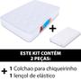 Imagem de Colchão para Berço Desmontável Chiqueirinho Cercadinho 100x70x10cm + Lençol Avulso com elástico Percal 180 Fios Antialérgico - BF Colchões