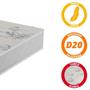 Imagem de Colchão Solteiro 78x188cm Espuma D20 Gazin Supreme Branco