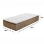 Imagem de Colchão Solteiro 88x188x34 Mola Ensacada Pillow Top Caramelo Com Branco Prorelax Caramelo Com Branco
