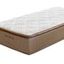 Imagem de Colchão Solteiro 88x188x34 Mola Ensacada Pillow Top Caramelo Com Branco Prorelax Caramelo Com Branco